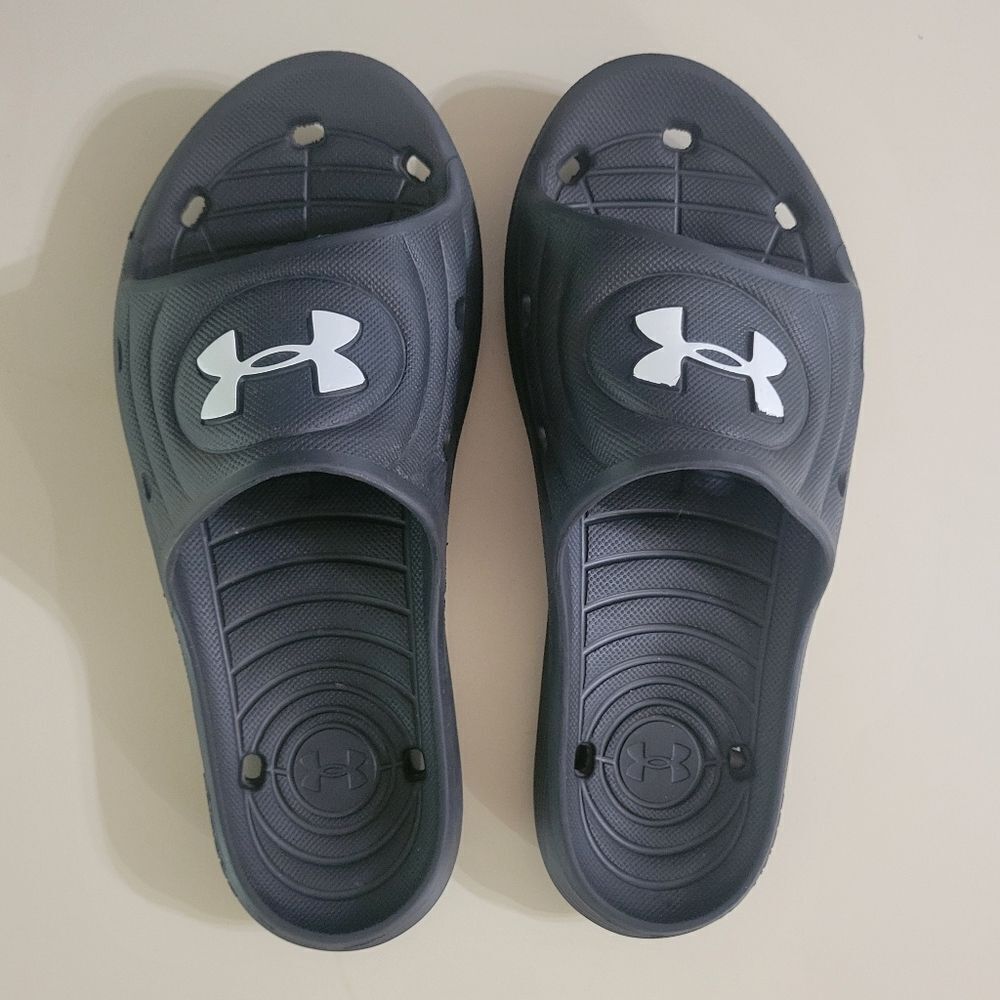 Under Armour Adult Locker IV Black Slides - Picture 12 of 13